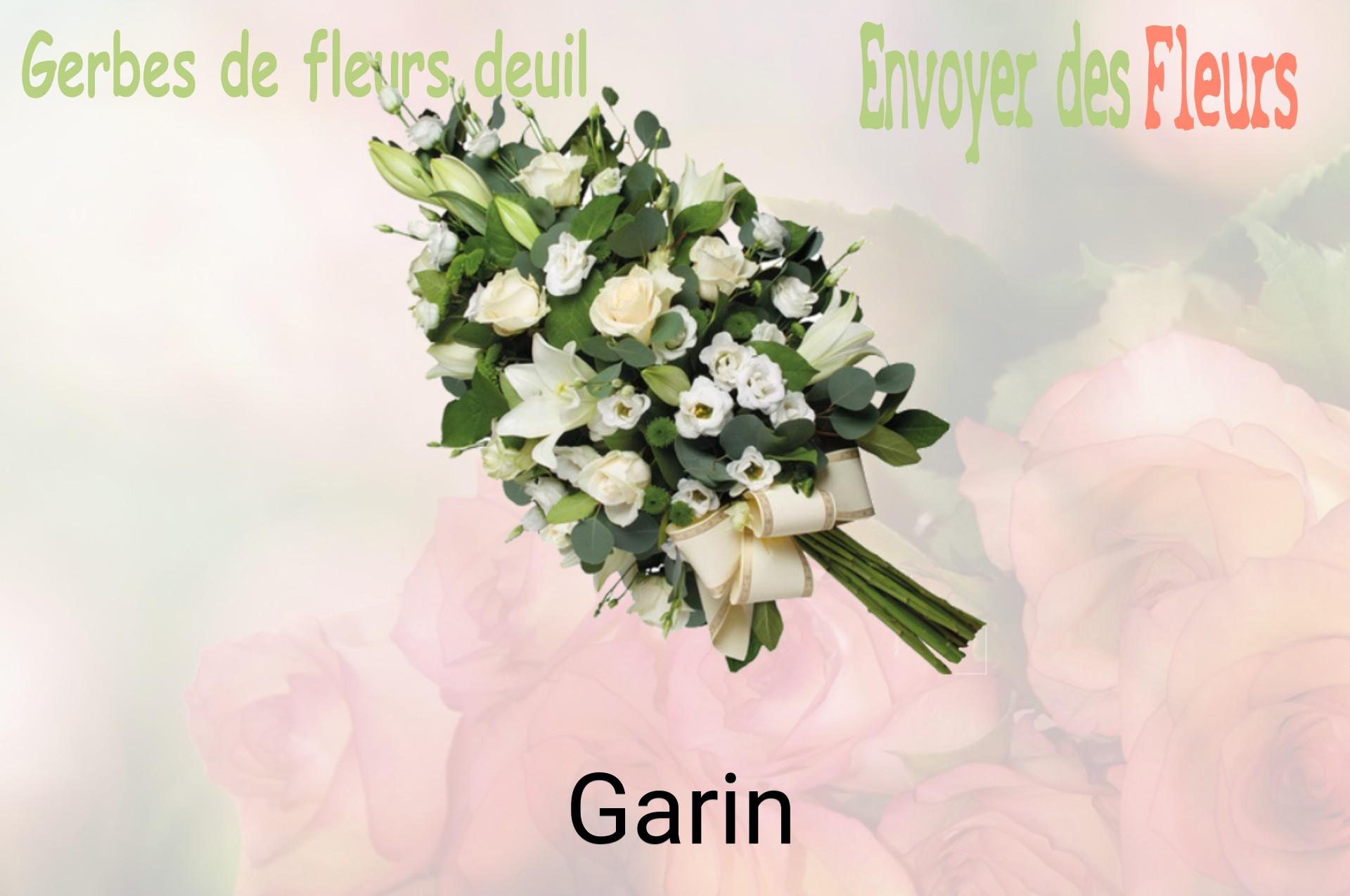 Gerbe de fleurs de deuil livrée à Garin